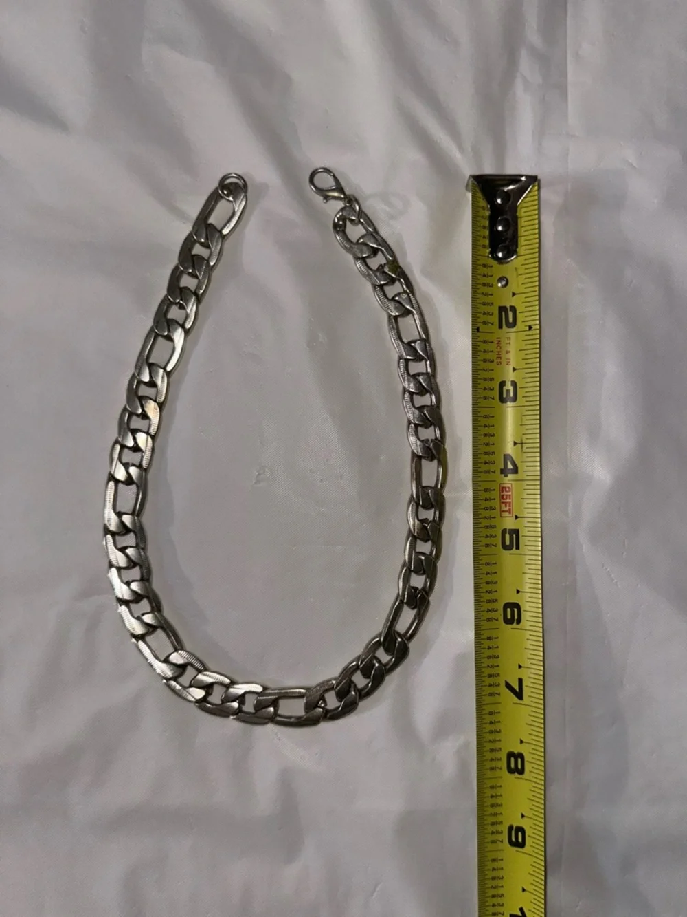 Men's Silver Chain Link Necklace - Classic Curb Style
